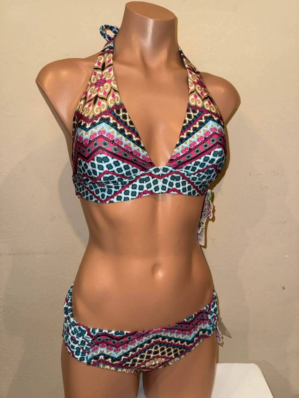 NWT Becca halter bikini set size L